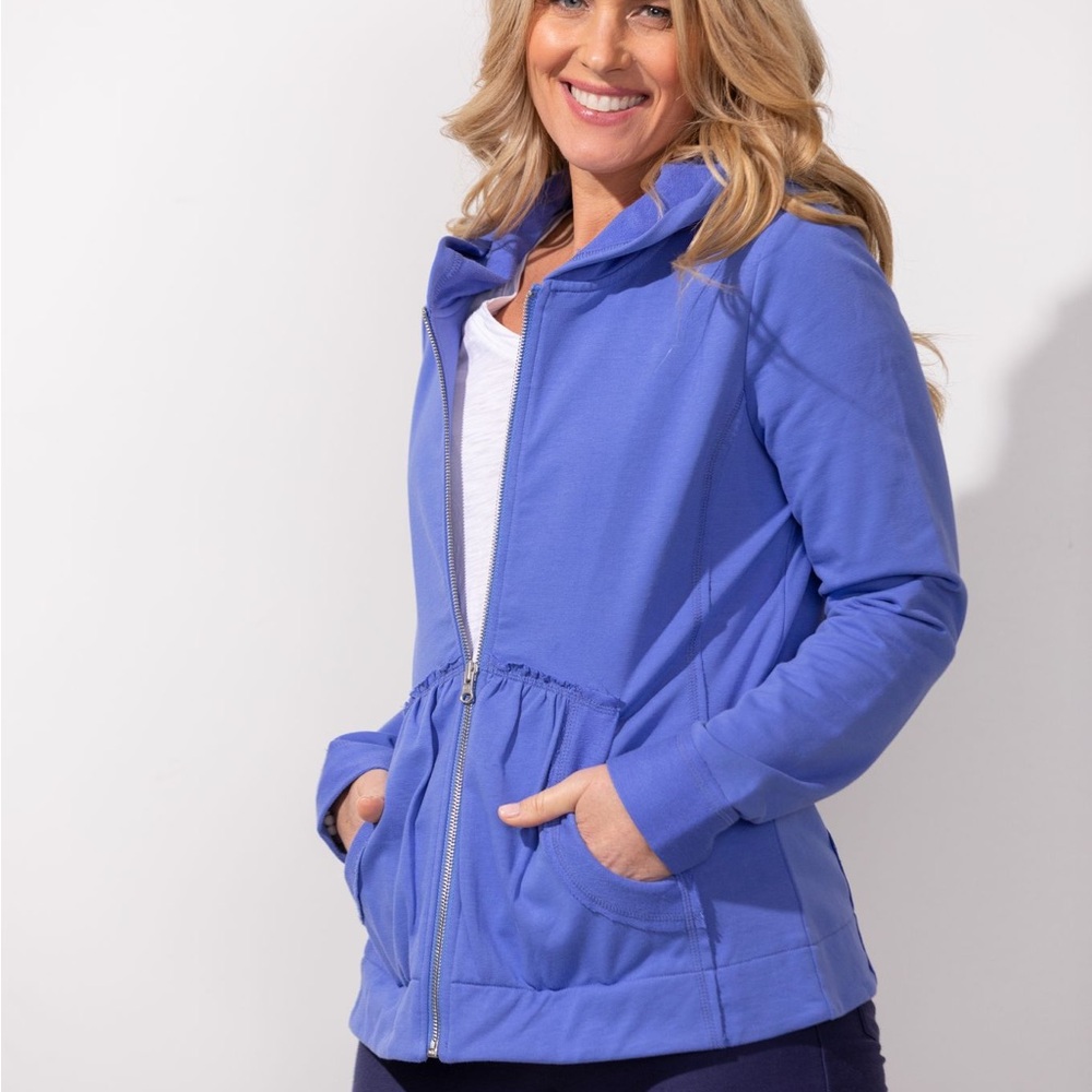 Women's Vibrant Blue Zip-Up Hoodie NWT